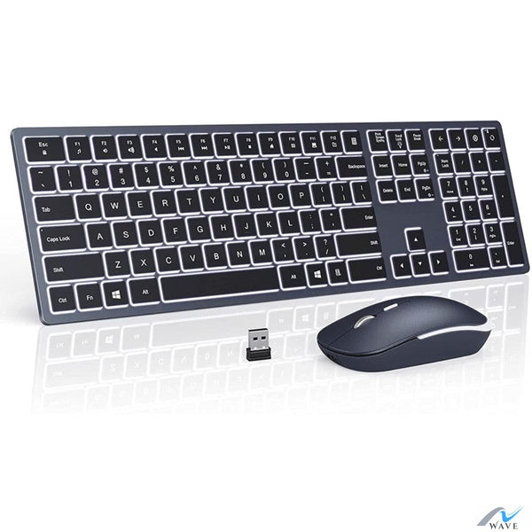 Rechargeable Ergonomic Wireless Keyboard & Mouse Set