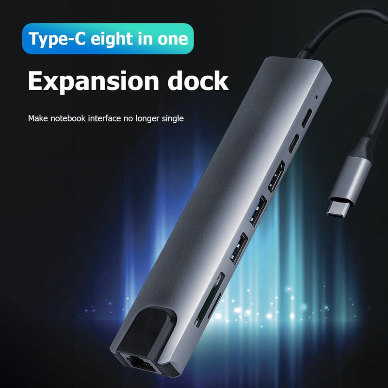 8 in 1 USB Expansion Dock - WAVE FAST