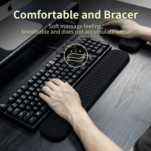 ErgoComfort Keyboard and Mouse Wrist Rest Set