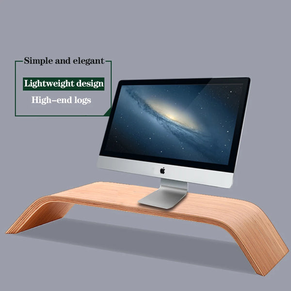 Universal Wooden Desktop-Computer Stand
