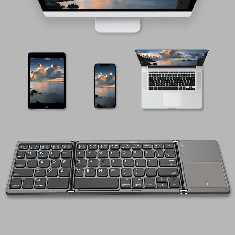 Foldable Bluetooth Touchpad Keyboard